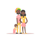 Parents And A Baby Rastafarian Family