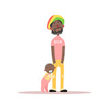 Jamaican Father And Baby