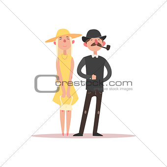 Posh Dressed Adult Couple
