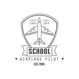 Airplane Pilot School Emblem Design