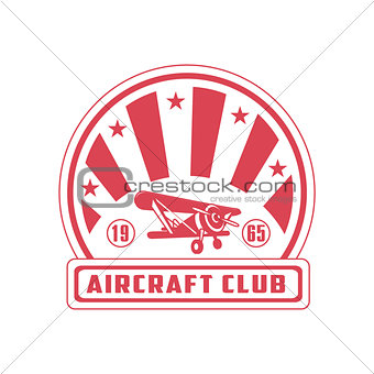 Aircraft Club Red Emblem Design