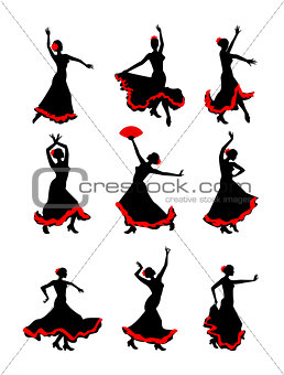 Girl dancing flamenco 