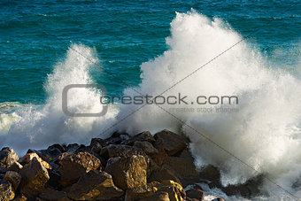 Wave Splashing - Liguria Italy