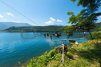 Fishing Rods - Levico Lake Trentino Italy