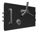 Black safe door. 3D Illustration
