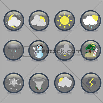 weather blue gray icons