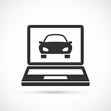 Car on the monitor icon