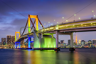 Tokyo, Japan at Rainbow Bridge