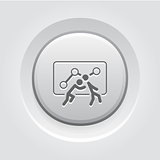 Teamwork Icon. Grey Button Design.