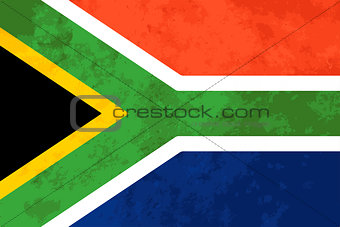True proportions South Africa flag with texture