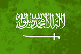 True proportions Saudi Arabia flag with texture