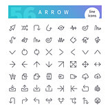 Arrow Line Icons Set