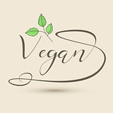 Decorative vegan type logo 