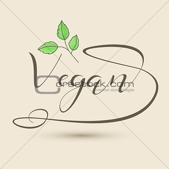 Decorative vegan type logo 