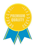 Gold Label Premium Quality. Vector Illustration