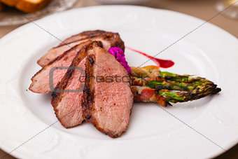 Grilled duck breast