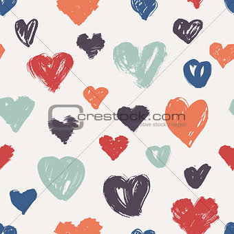 Vector hearts pattern
