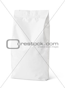 Snack blank paper bag package on white