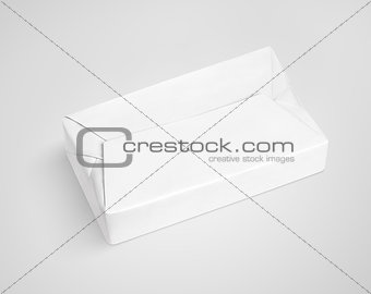 White spread butter wrap box package on gray