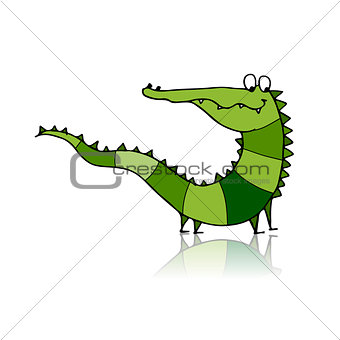 Funny crocodile for your design