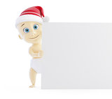 baby santa hat form on a white background
