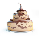 halloween cake 3d Illustrations on a white background