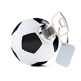 key football, soccer ball on a white background