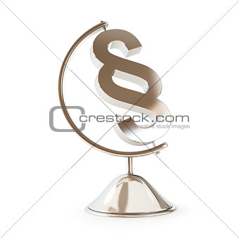 Paragraph Symbol 3d Illustrations on a white background