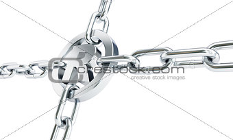chain links registered trademark sign 3d Illustrations on a white background
