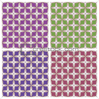 Geometric ornament. Colored backgrounds