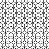Cubes Black and white Seamless Pattern