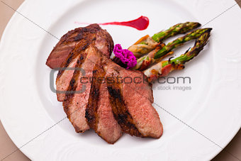 Grilled duck breast