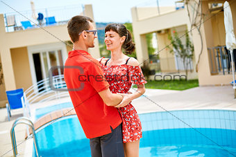 couple near the pool