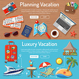 Planning Luxury Vacation Concept