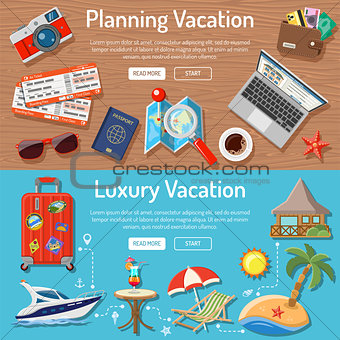 Planning Luxury Vacation Concept