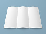 Leaflet blank trifold white paper brochure