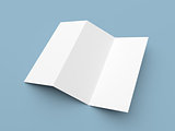 Leaflet blank zigzag-fold white paper brochure