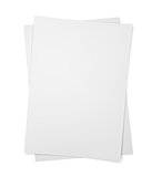 Two paper sheets on white