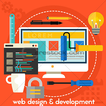 Webdesign And Development Concept