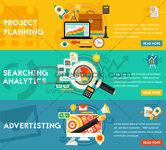 Planning Searching Analytics Advertising Concept
