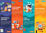 Online Shopping, Customer and Technical Support Call Center Concept