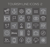 Inline Tourism Icons Collection