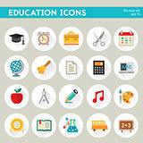 Detailed education icon set