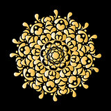 Mandala ornament, golden pattern for your design
