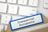 Folder Index with Inscription Commercial Documents.