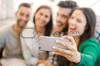 A selfie with friends