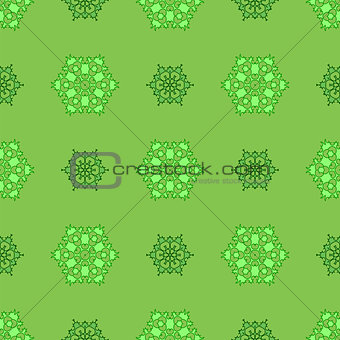 Creative Ornamental Seamless Green Pattern