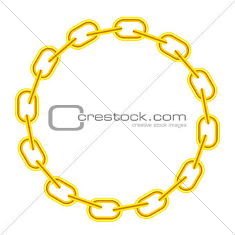 Yellow Chain Round Frame