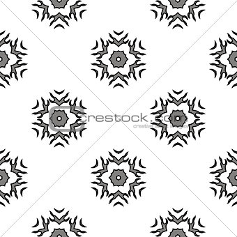 Creative Ornamental Mosaic Seamless Grey Pattern