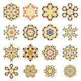 Set of Different Ornamental Rosettes